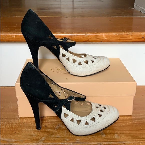 Nine West Heel Black & White - Picture 1 of 3